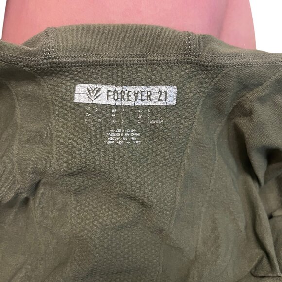 Forever 21 Woman’s Green Zip-Up Hoodie Jacket Size Small - Picture 3 of 3